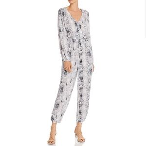 Aqua Snake Print Jumpsuit